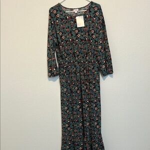 Floral Green Maxi Dress